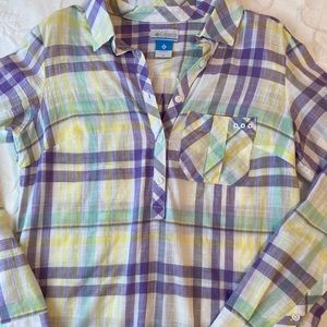 Columbia ladies medium plaid long sleeve